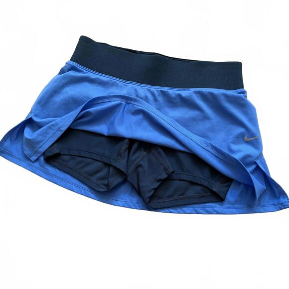 Nike Dri-Fit Skort Skirt Compression Shorts Low Waist Blue Women's Size XS - Picture 2 of 5